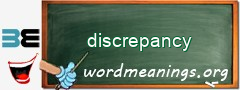WordMeaning blackboard for discrepancy